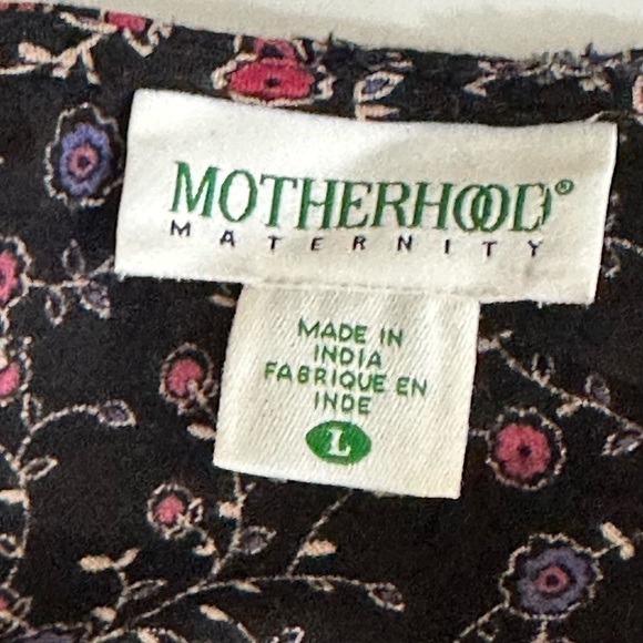 Motherhood sz lg black background and a mini floral print Faux wrap front - Picture 12 of 14